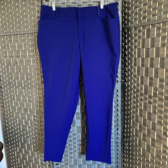 ELOQUII BRIGHT Colbalt Blue Katy Fit Double-Weave Casual Dress Pants 16L - Picture 6 of 13